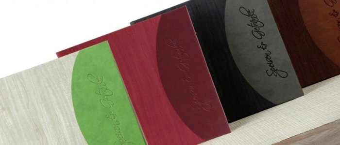 Vorgefertigte Speisekarten