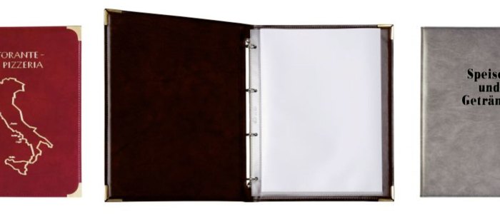 Gestaltbare Speisekarten