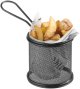 Mini-Servier-Frittierkorb schwarz, rund ()