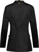 Kochjacke Damen, Kontrast-RV gold-bronze , langarm, schwarz Gr. S (2)