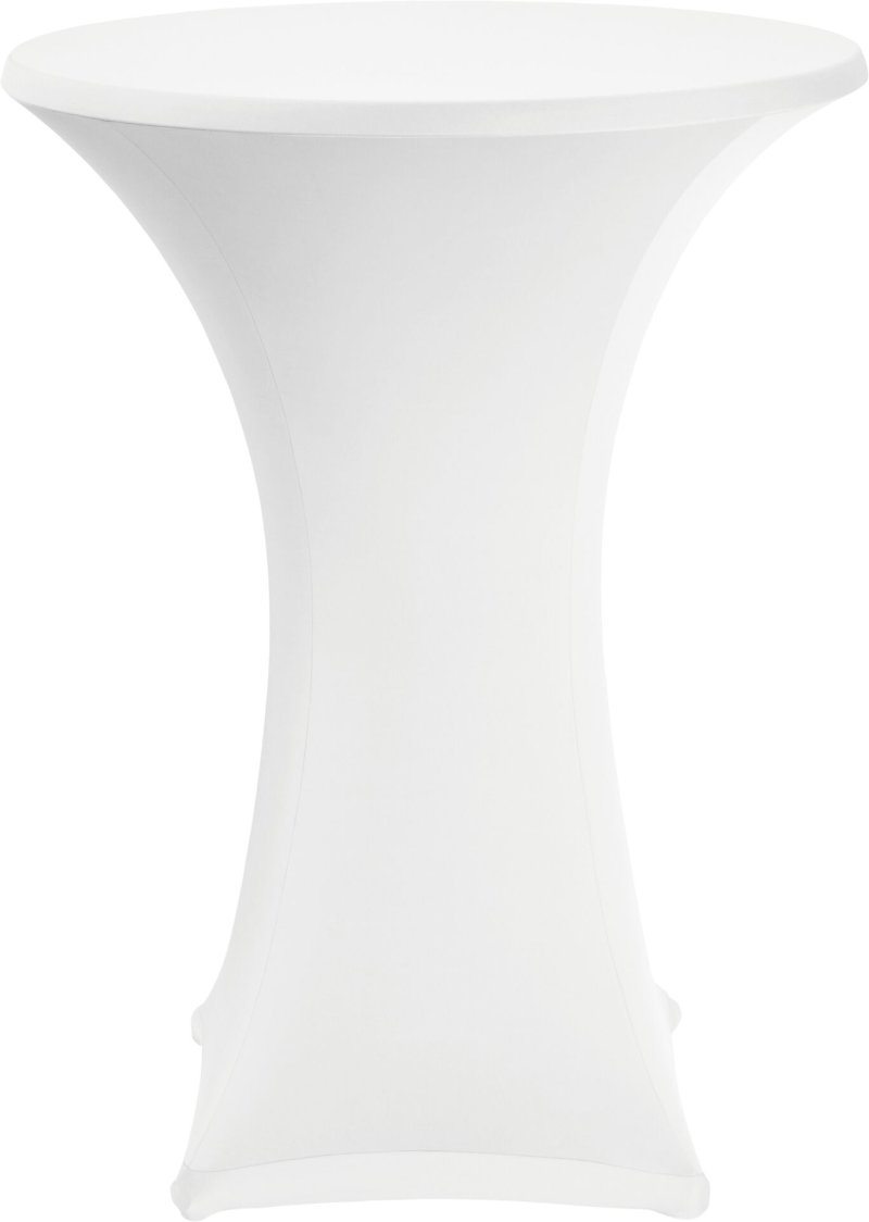 Stehtischbezug Ø 70 cm weiß (1)