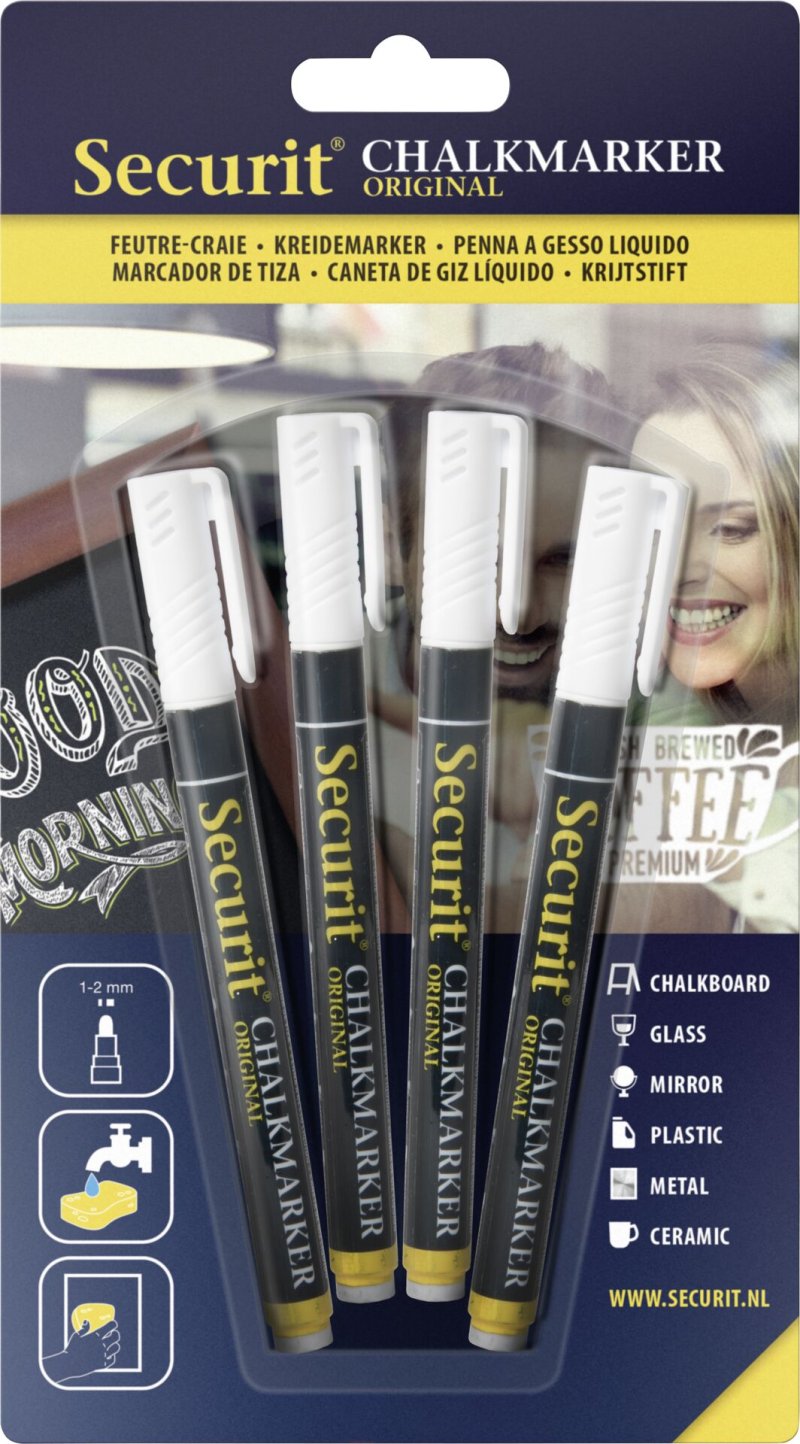 Kreidemarker, weiß, 4er Set (1)