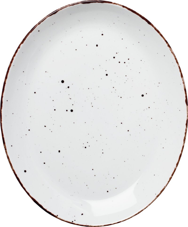 Porzellanserie "Granja" weiß Platte flach oval, 30,5x25,5 cm (1)