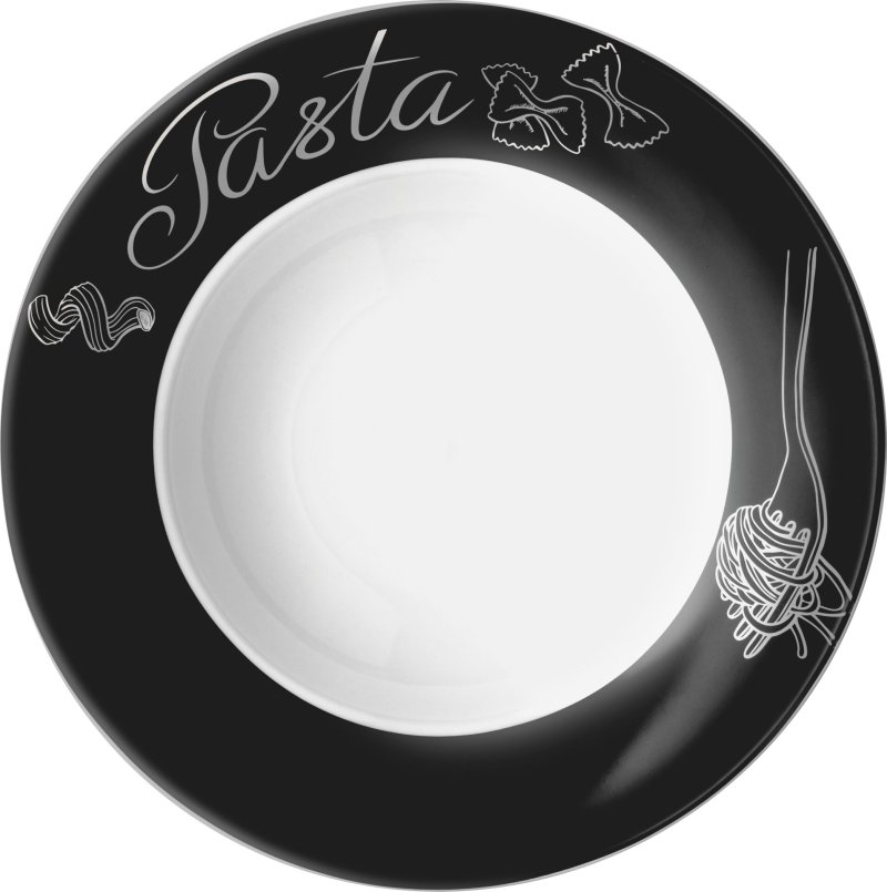 Pastateller "Black-Silver" Ø 27 cm, rund (1)