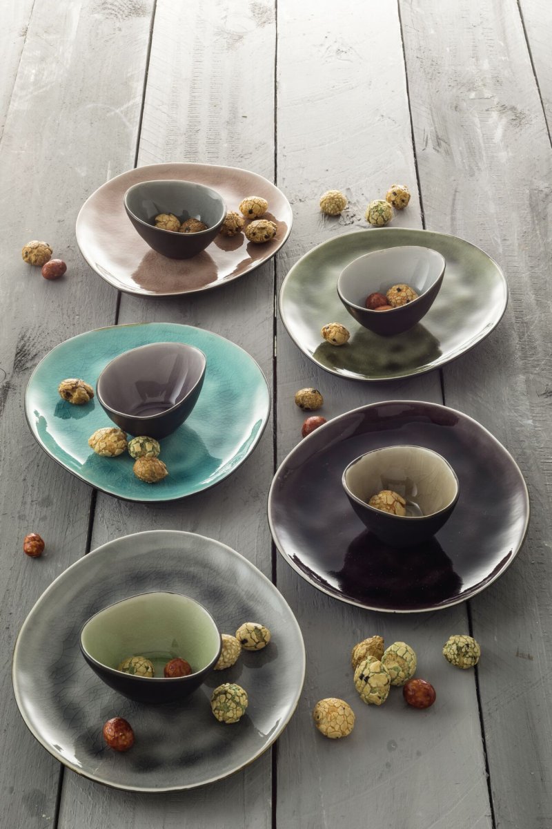 Steinzeugserie "Fun" Platte farbig sortiert (3)