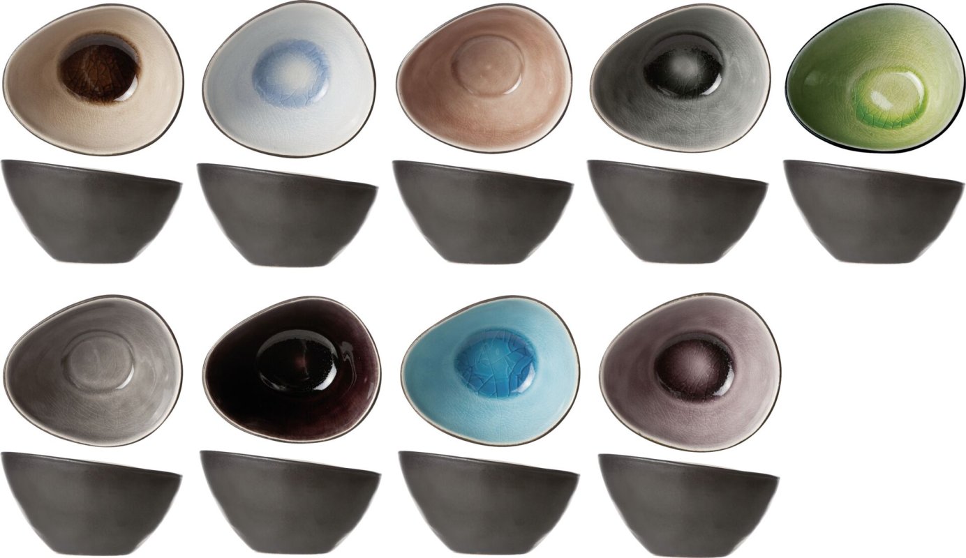 Steinzeugserie "Fun" Schale farbig sortiert (2)