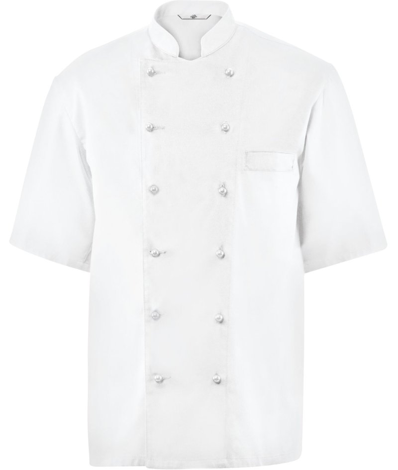 Kochjacke Herren, Brustleistentasche, halbarm Größe S (2)