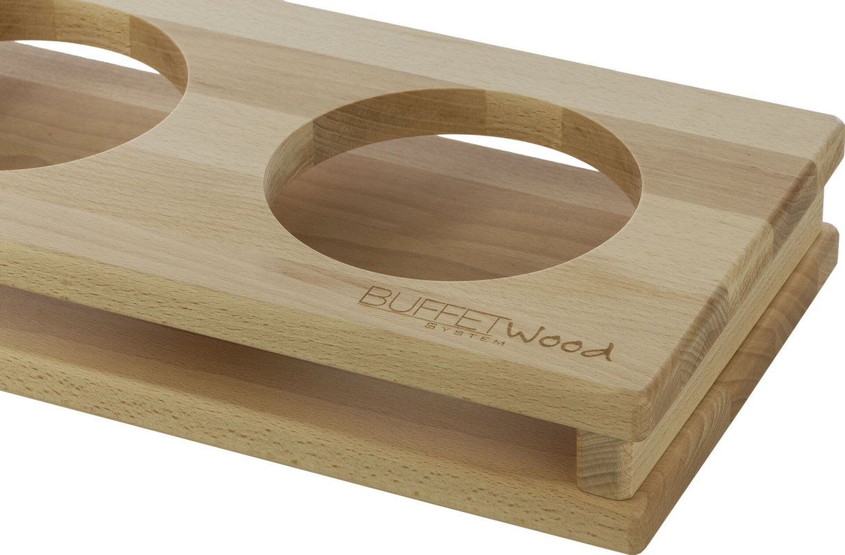 Display "Wood" 3 Aussparungen Ø 13cm (6)