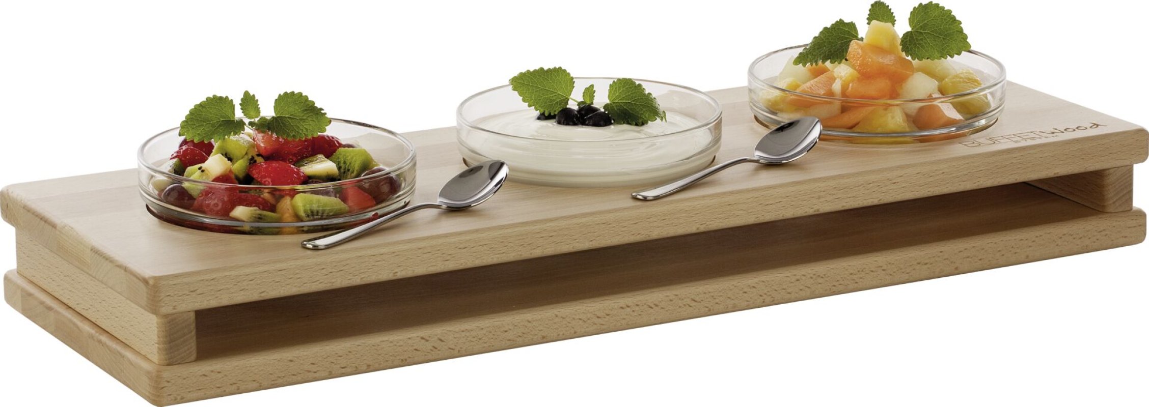 Display "Wood" 3 Aussparungen Ø 13cm (2)