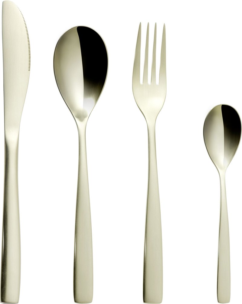 Besteckserie "MiCo Mixed Colors" satin Tafelmesser "Black" (4)