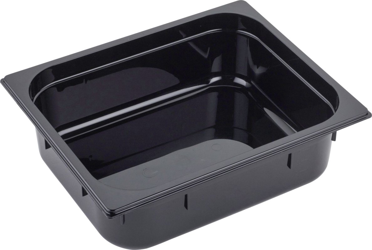 GN Behälter 1/2 Polycarbonat schwarz T: 100mm (1)