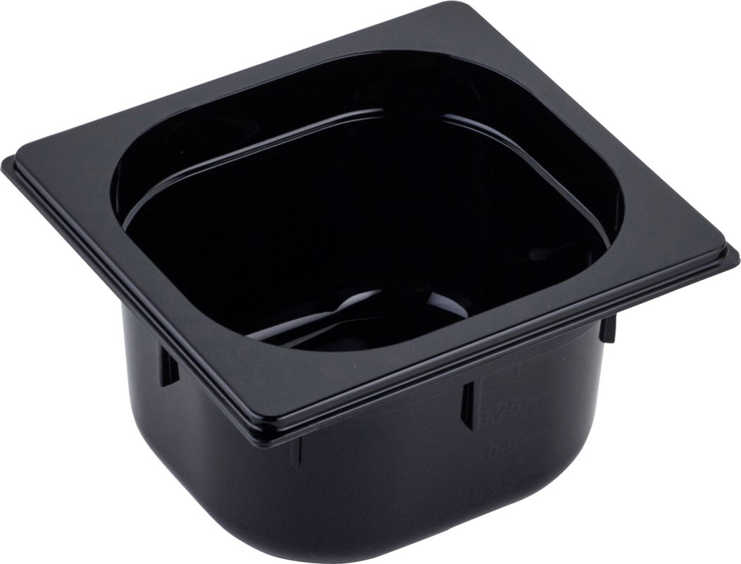 GN Behälter 1/6 Polycarbonat schwarz T: 100mm (1)