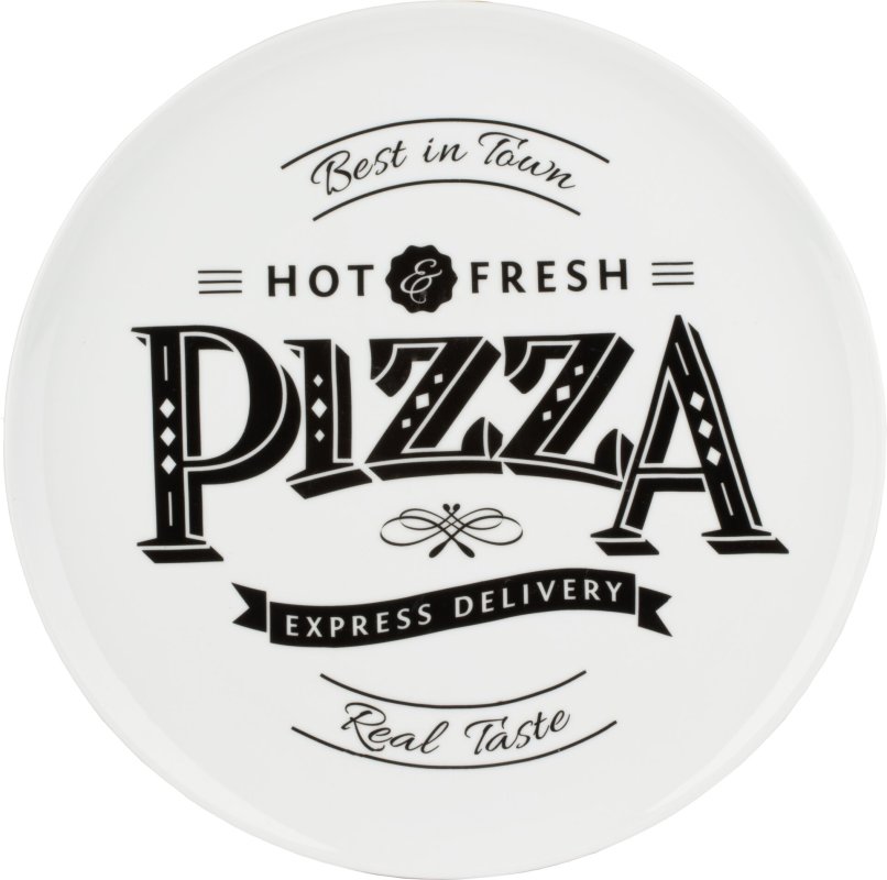Pizzateller weiß mit Dekor "Hot & Fresh" Ø 30 cm (1)
