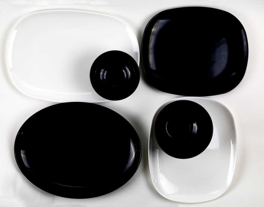 Hartglasgeschirr "Evolution" schwarz Schale Ø12 cm (4)