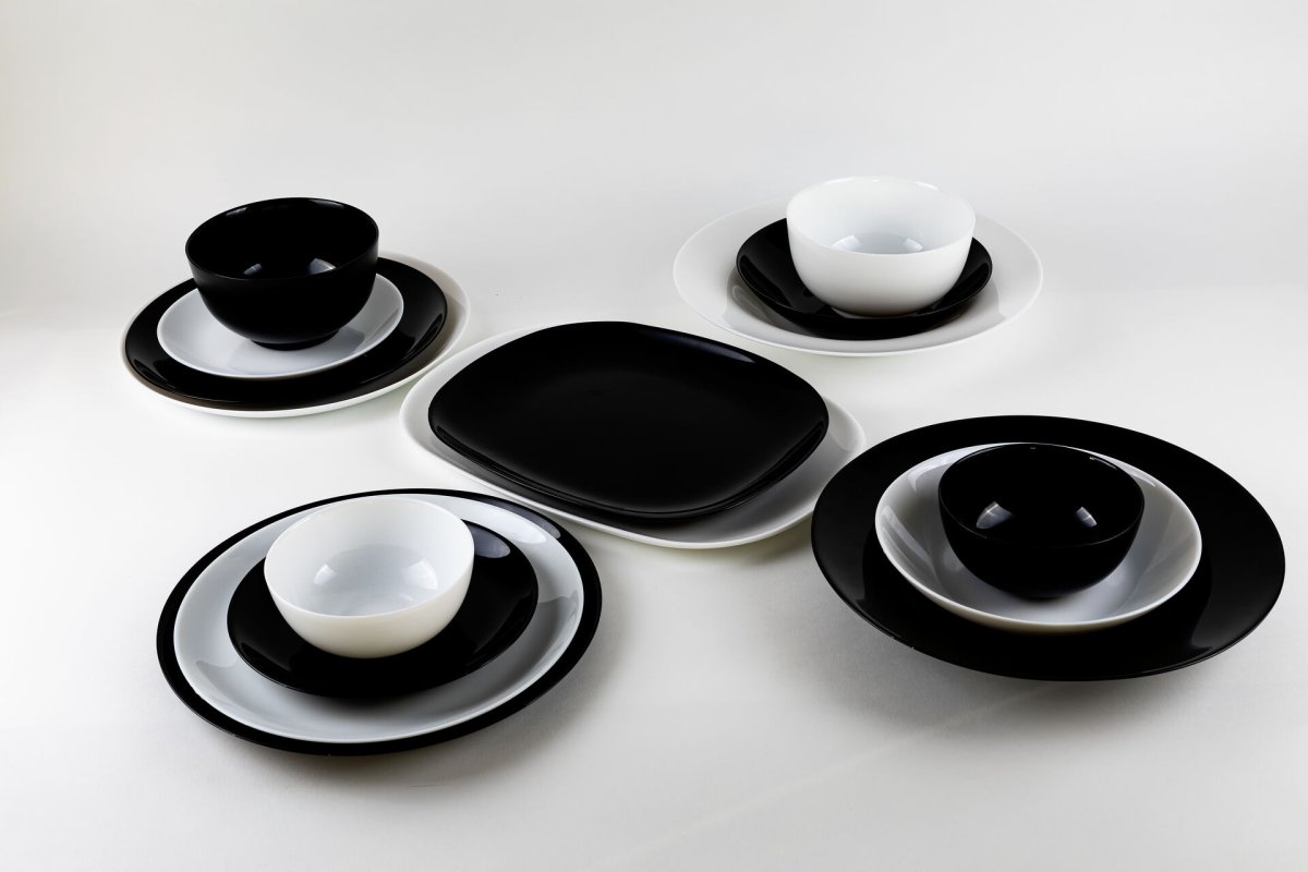 Hartglasgeschirr "Evolution" schwarz Schale Ø12 cm (7)