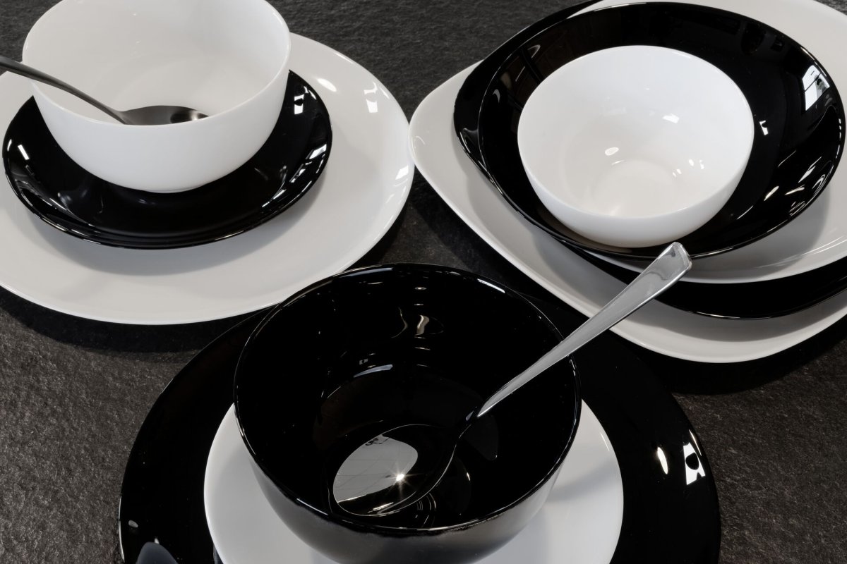 Hartglasgeschirr "Evolution" weiß Teller Coup flach Ø19 cm (6)