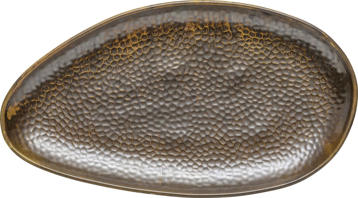 Porzellanserie "Rusty" Platte flach oval 38x21cm (1)