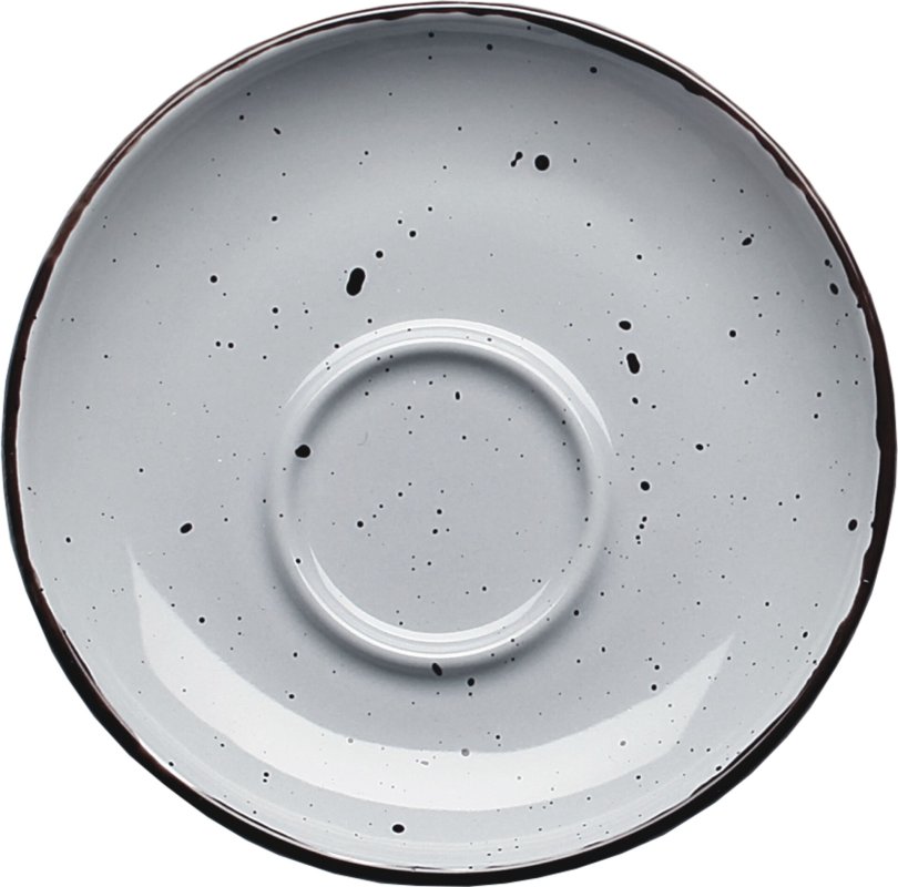 Porzellanserie "Granja" grau Tasse untere Espresso (1)