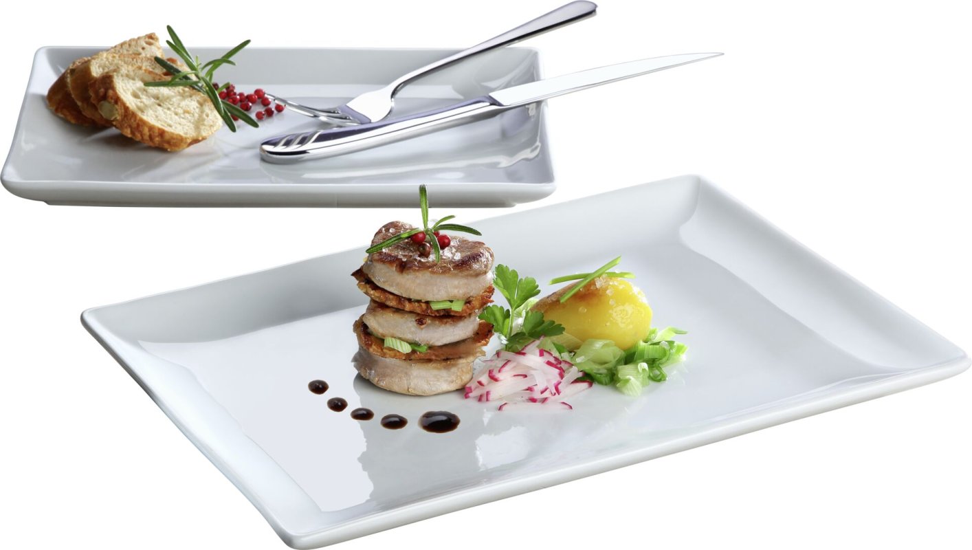 Teller rechteckig "Scoup" 25 x 17 cm (2)