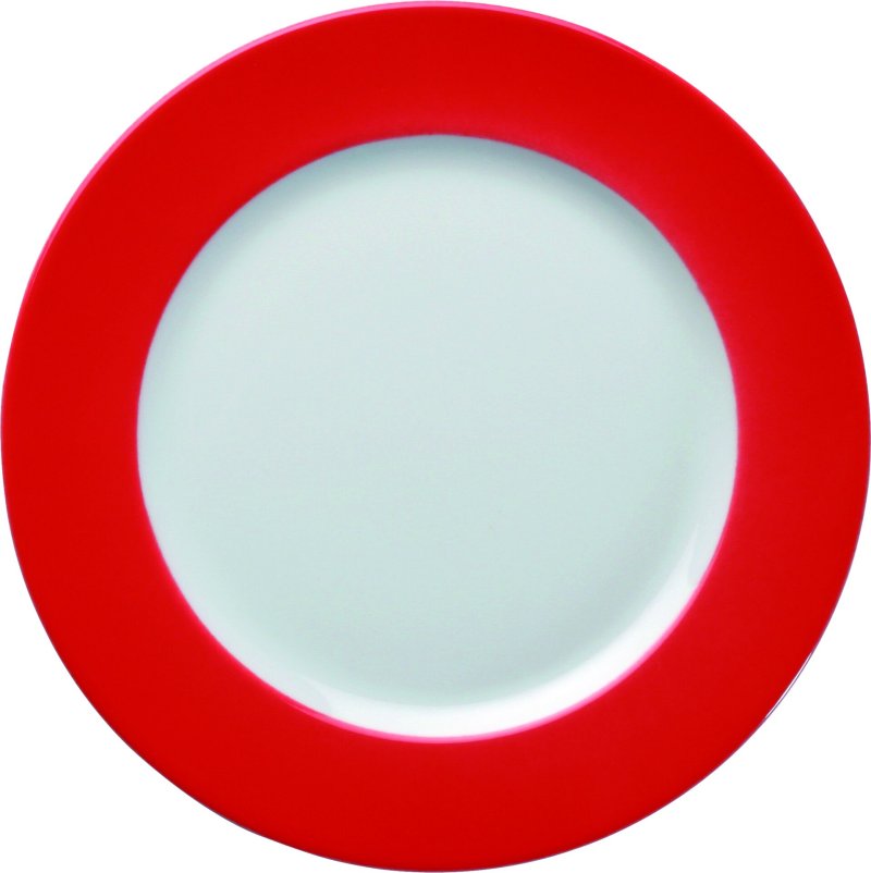 Teller flach 21,5cm rot (1)