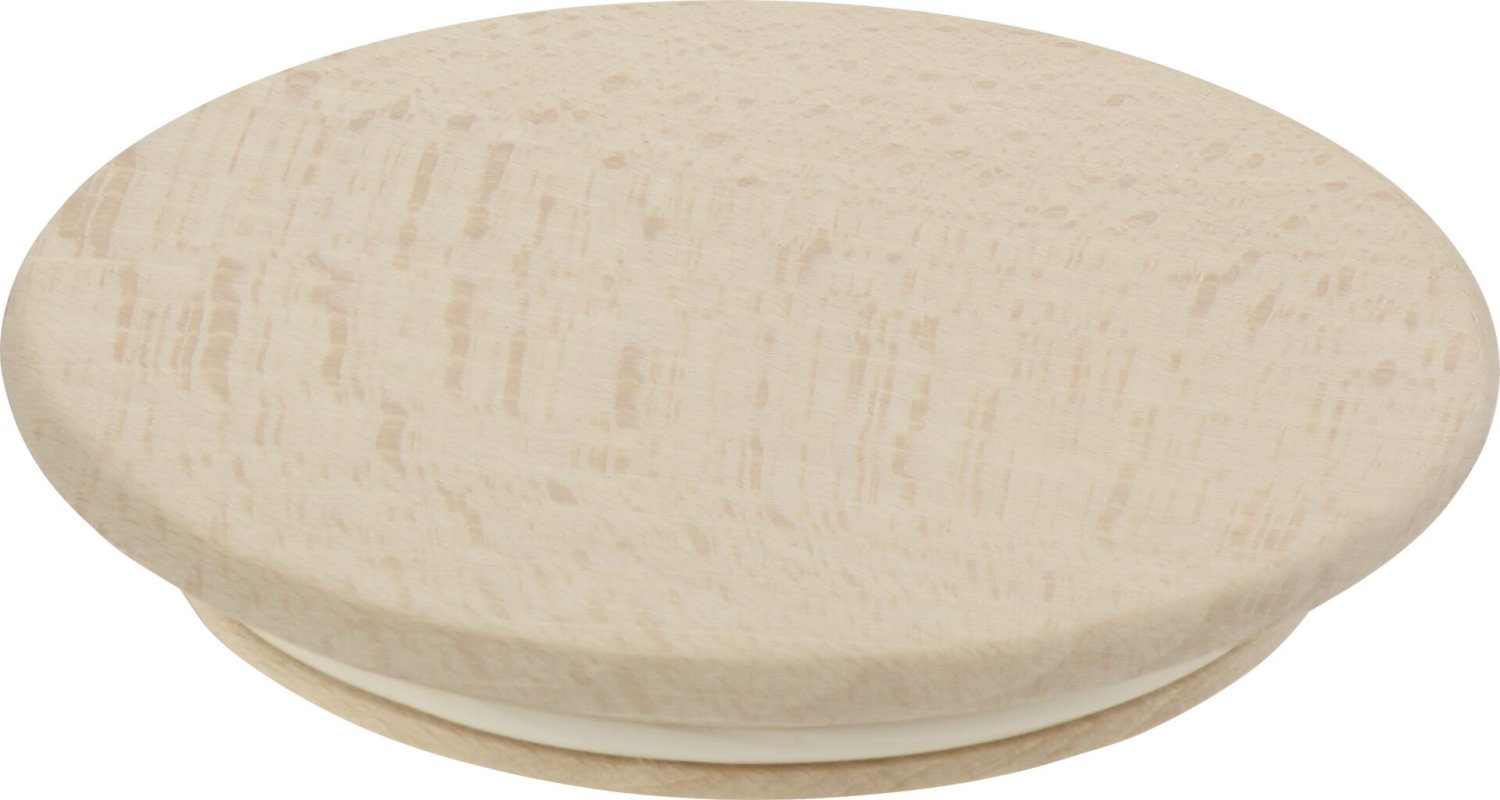 Holzdeckel Buche mit Silikonring Ø 10 cm (2)