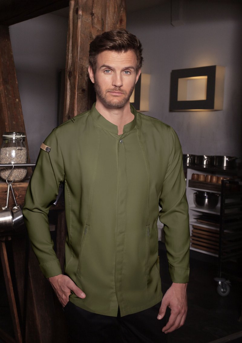 Kochjacke Herren "Green-Generation", moosgrün 48 (1)