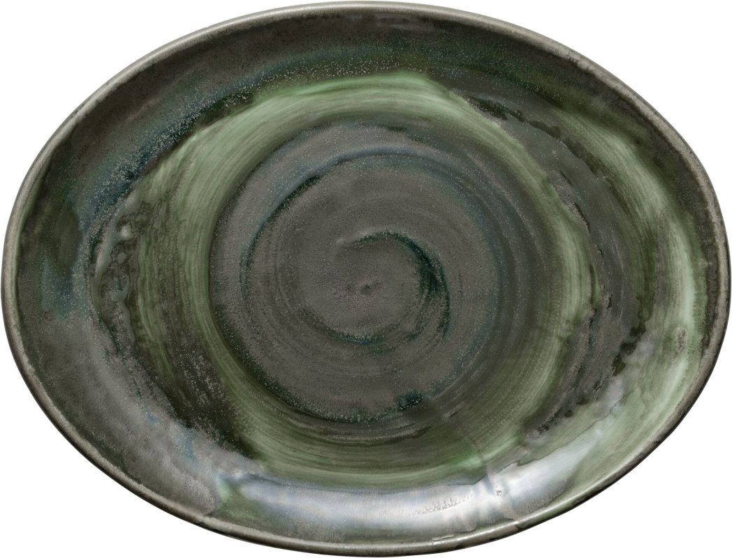 "Heart & Soul" Avocado Platte Coup oval 31x24cm (1)