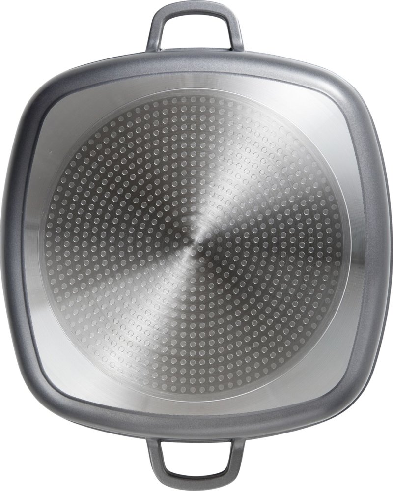 Bratpfanne eckig antihaft mit Aromaglasdeckel 6 Liter (4)