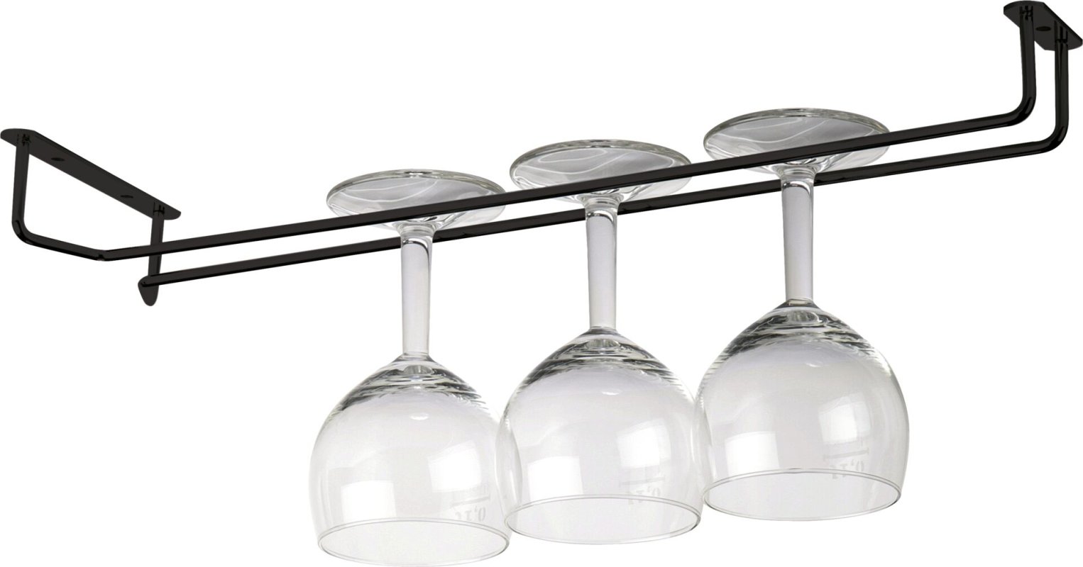 Gläserschiene schwarz 25cm (1)