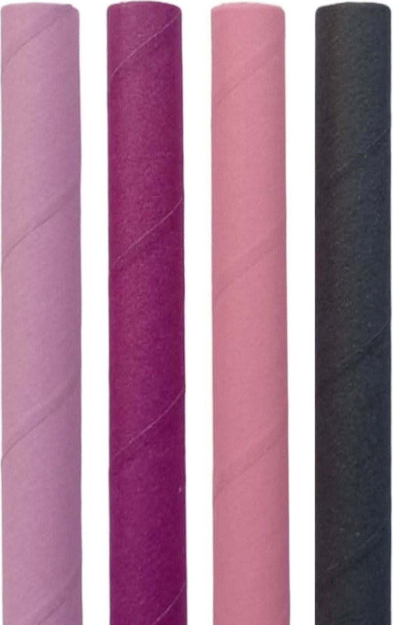 Trinkhalme aus Papier Jumbo farbig gemischt "Wild Berry" 20cm (1)