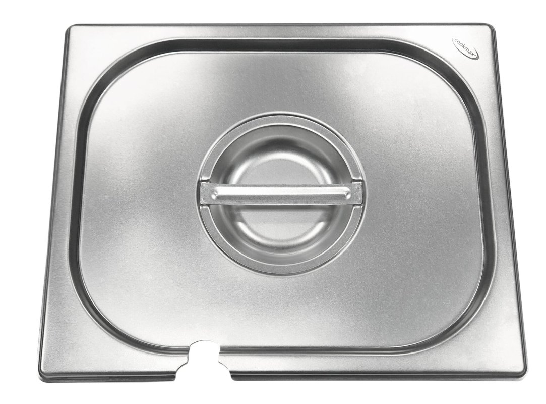 GN-Deckel mit Löffelausschnitt Edelstahl für 1/2 (1)