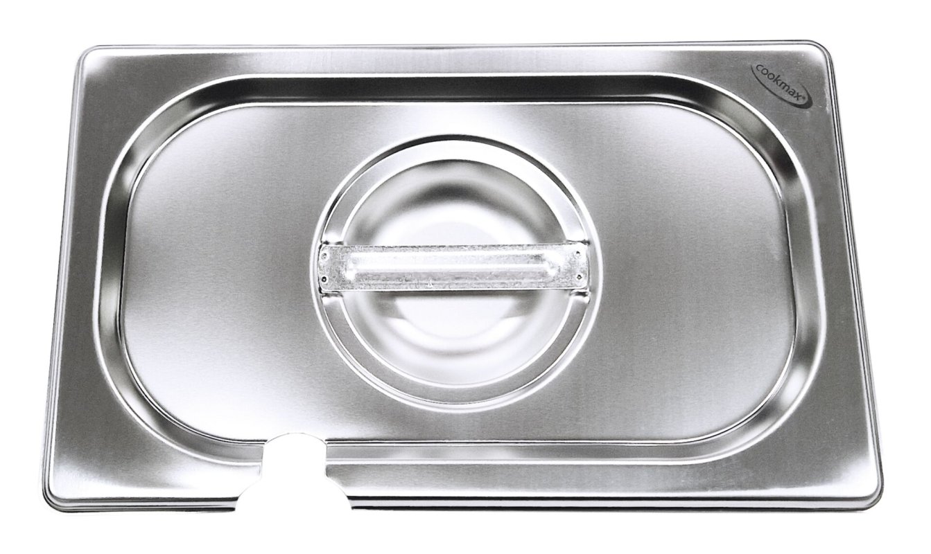 GN-Deckel mit Löffelausschnitt Edelstahl für 1/3 (1)