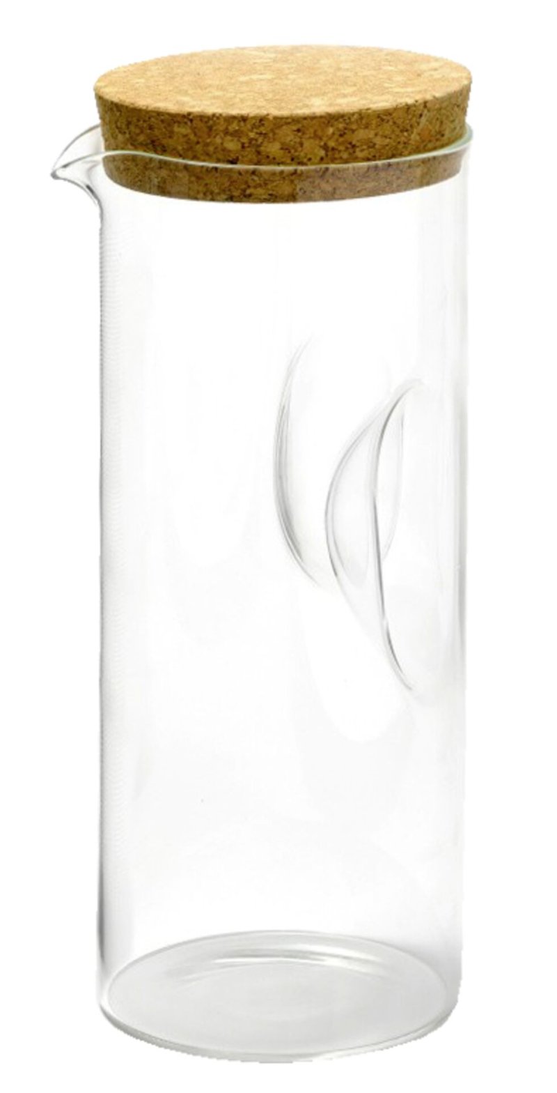 Glaskrug mit Korkdeckel 1,8L (1)