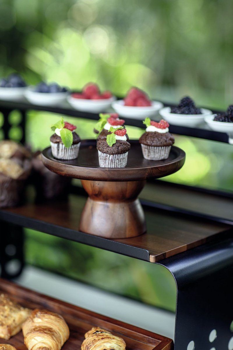 Torten-/Buffetplatte mit Fuß 24,5x11cm (5)