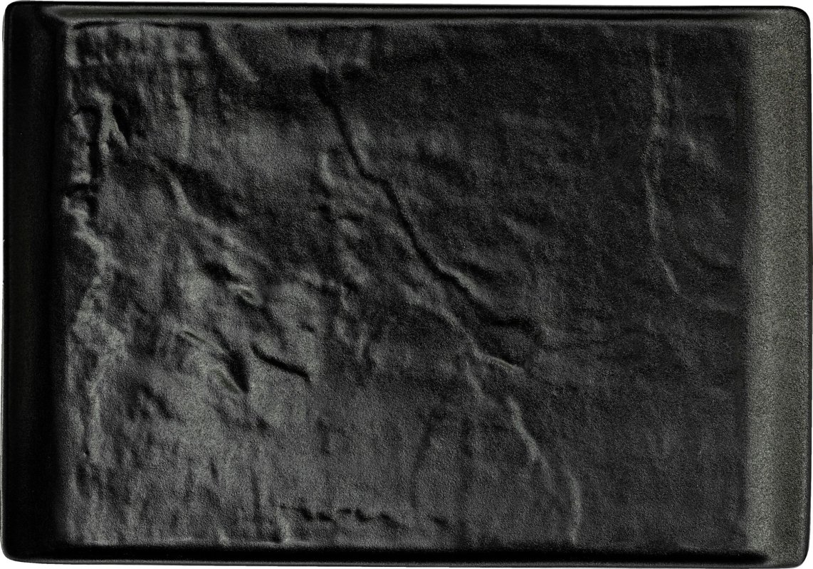 Porzellanserie "Schieferlook" Platte 34,3x24cm (1)