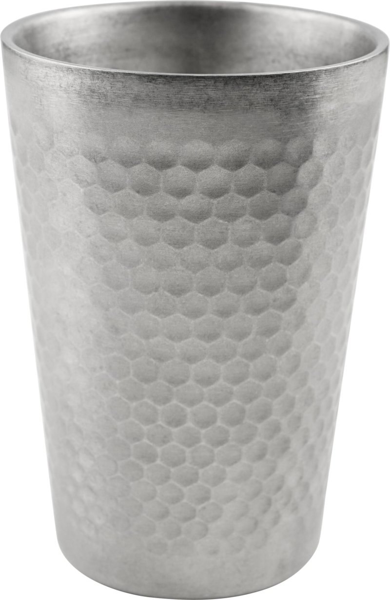 Edelstahlserie "Yoko" Becher mit Hammerschlag-Muster 0,35L (1)